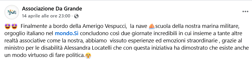 POST Facebook associazionedagrande